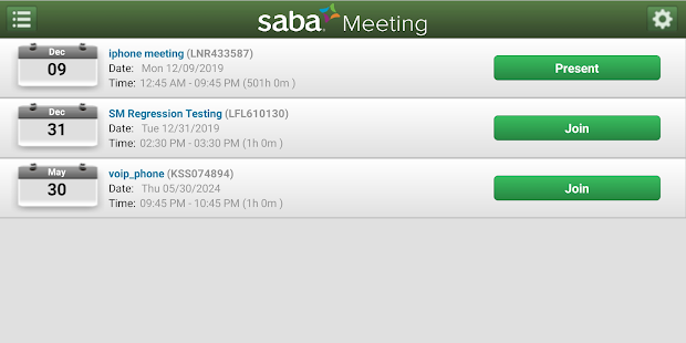 Saba Meeting App Mac